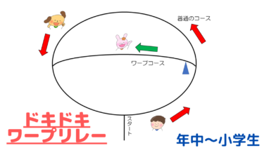 大逆転で盛り上がる！「ドキドキワープリレー」